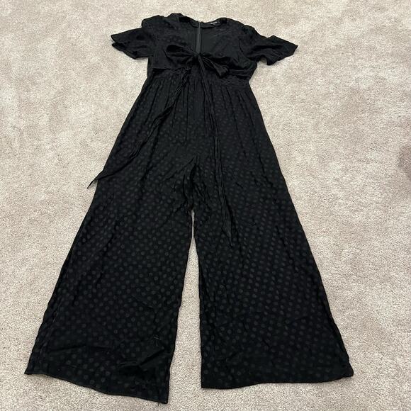 Madewell Women's Jumpsuit Black with Polka Dots Short Sleeve Pant‎ Size 4 - Picture 7 of 12